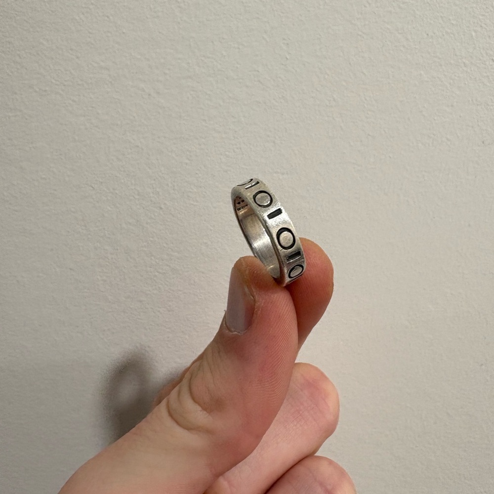 Sterling silver ring size 8 layer simple classic